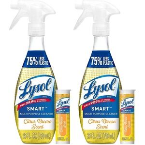 2 LYSOL SMART Multi-Purpose Cleaner Citrus Breeze Refill Bottle & Concentrate